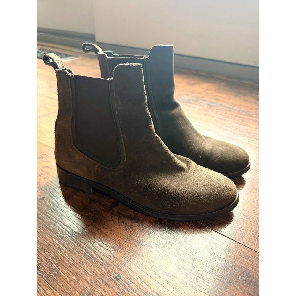 Thursday Boot Co Duchess Olive Suede Chelsea Boots Women